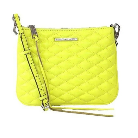 Rebecca Minkoff Handbags - Rebecca Minkoff Love Kerry Quilted Leather Crossbody Bag Bright Yellow Casual